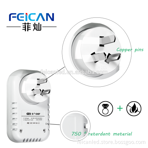 FEICAN LED USA wifi smart phone home automation system, remote timer power socket in American market